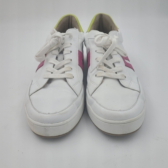 Lucky Brand Women's White Pink Lime Accent Hinta Comfort Sneakers Size 9.5 - Picture 3 of 10